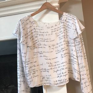 Club Monaco ruffled blouse